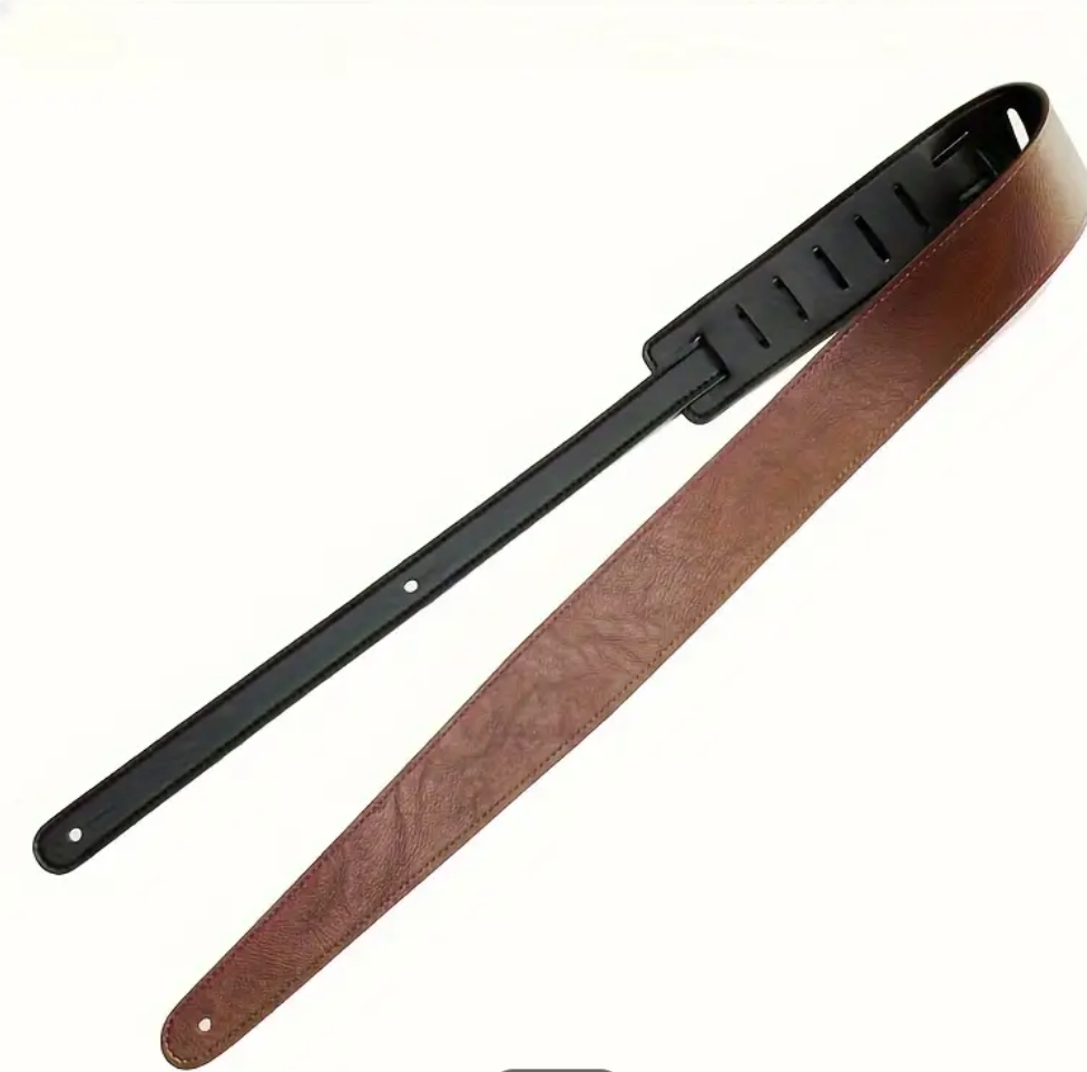 Gitarren Gurt PU Leder Riemen Gurt Tragegurt Straps Schwarz