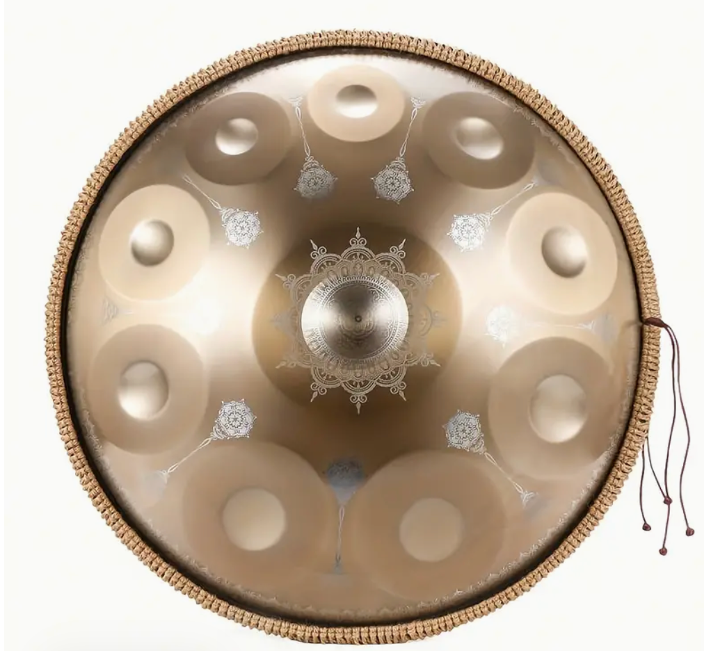 Handpan D-Moll Kupfer Silber 10 Töne Trommel Percussion Klangschale Tasche - Costa Instruments