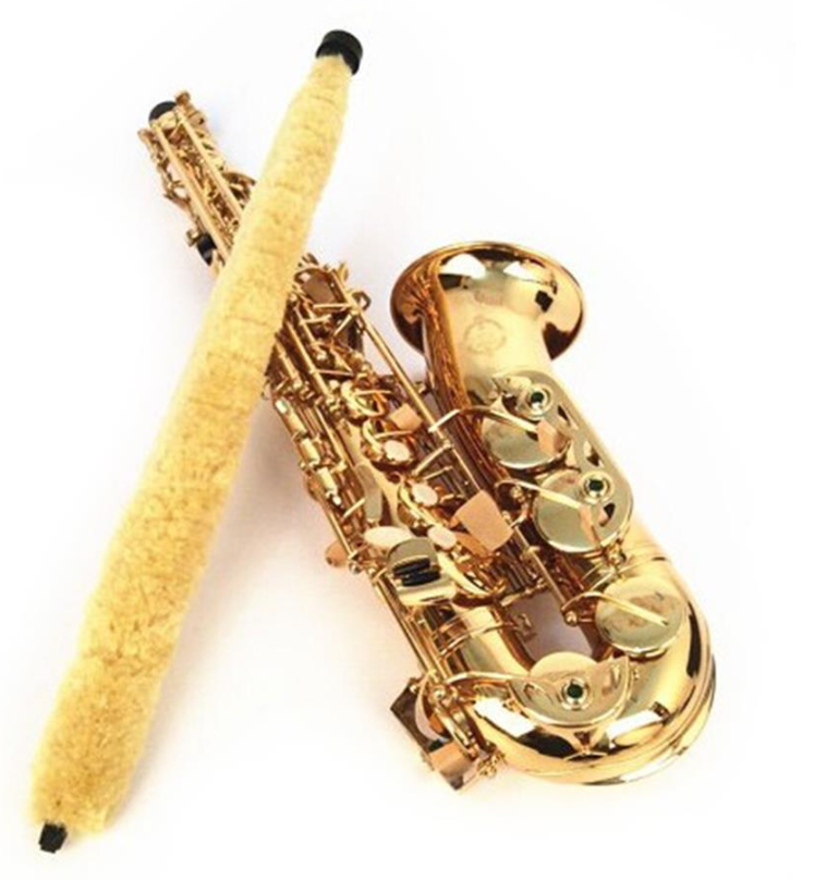 Saxophon Reinigungsstab Wischstab Wischtuch Reinigungstuch Altsaxophon Gelb Accessoire