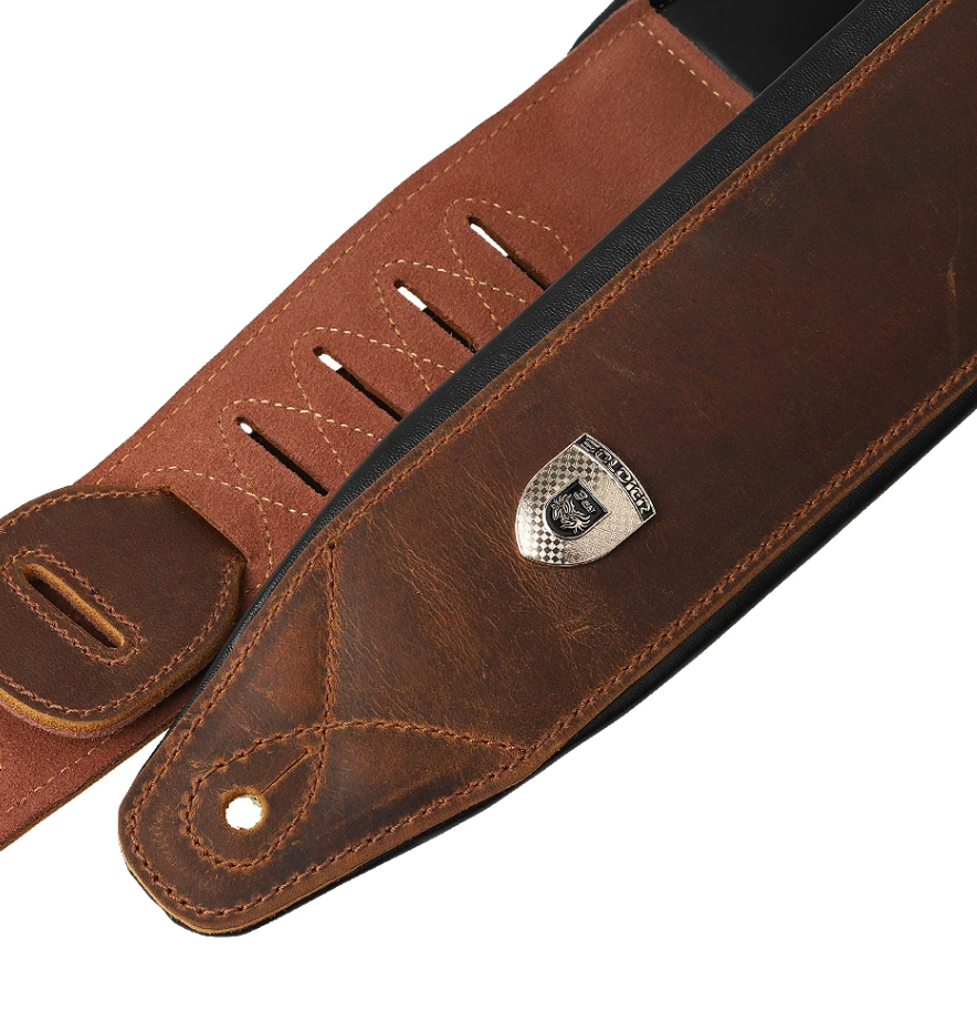 Leder Gitarren Bass Gitarren Gurt Guitar Verstellbar Echtleder