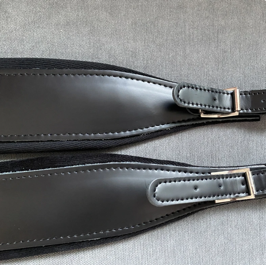 Akkordeon Riemen Gurt Tragegurt Straps Echtleder Schwarz professionell Accessoire