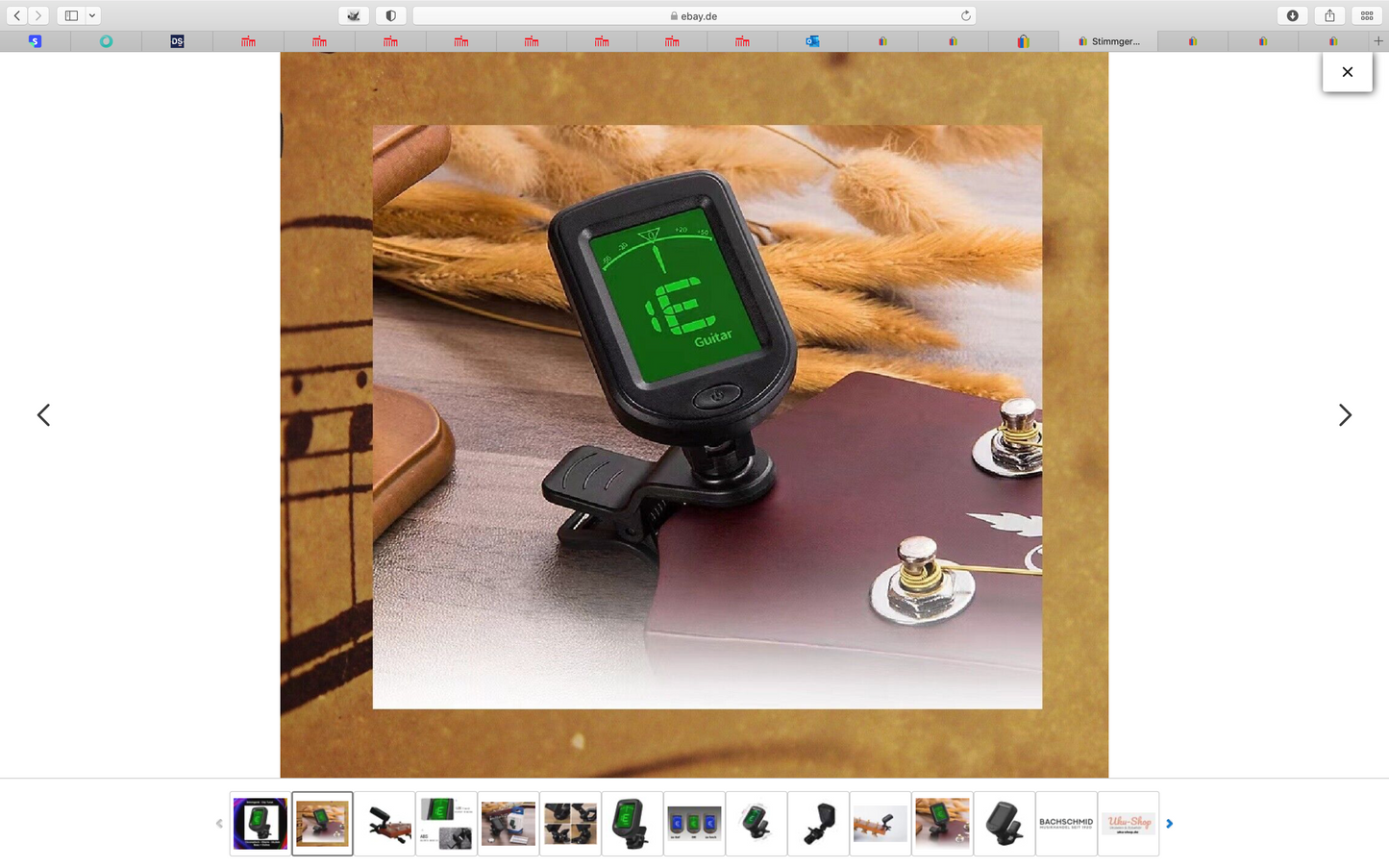 Stimmgerät Clip Tuner Ukulele Gitarre Bass Violine Chromatisch