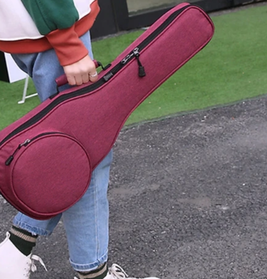Ukulele Tasche Gigbag Tenor Rucksack dick gepolstert 1,1 cm Rot Bordeau