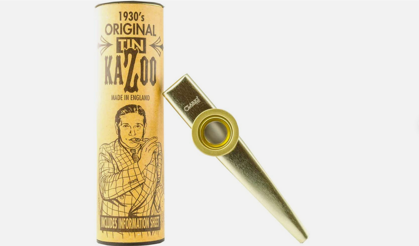 Kazoo GEWA Blasinstrument Metall Goldfarben Gitarrenbegleiter Krachmacher