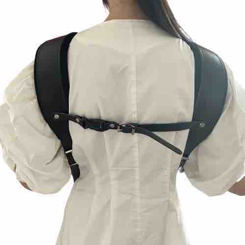 Akkordeon Riemen Gurt Tragegurt Straps Echtleder Schwarz professionell Accessoire