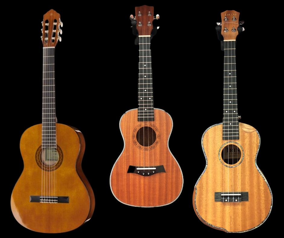 Saiteninstrumente (Ukulele, Gitarre, Cavaquinho, Banjo)