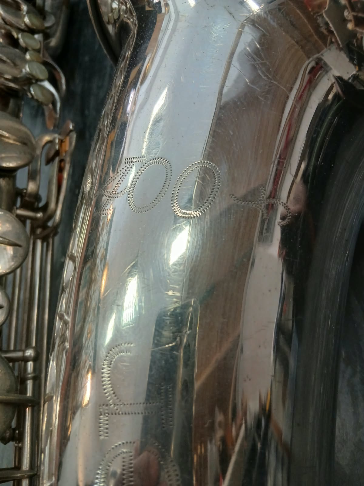 Baritonsaxophon Buescher 400 Silber Versilbert Bariton Saxophon