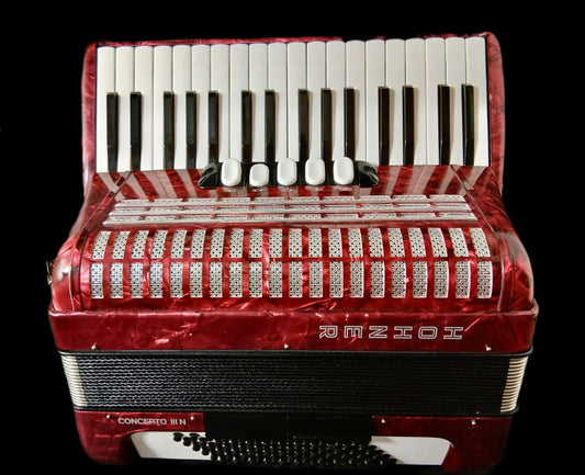 Akkordeon Hohner Concerto III N Rot Koffer mit Garantie