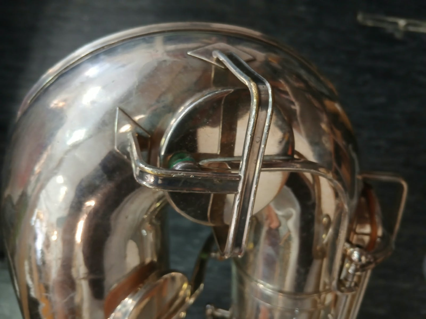 Baritonsaxophon Buescher 400 Silber Versilbert Bariton Saxophon