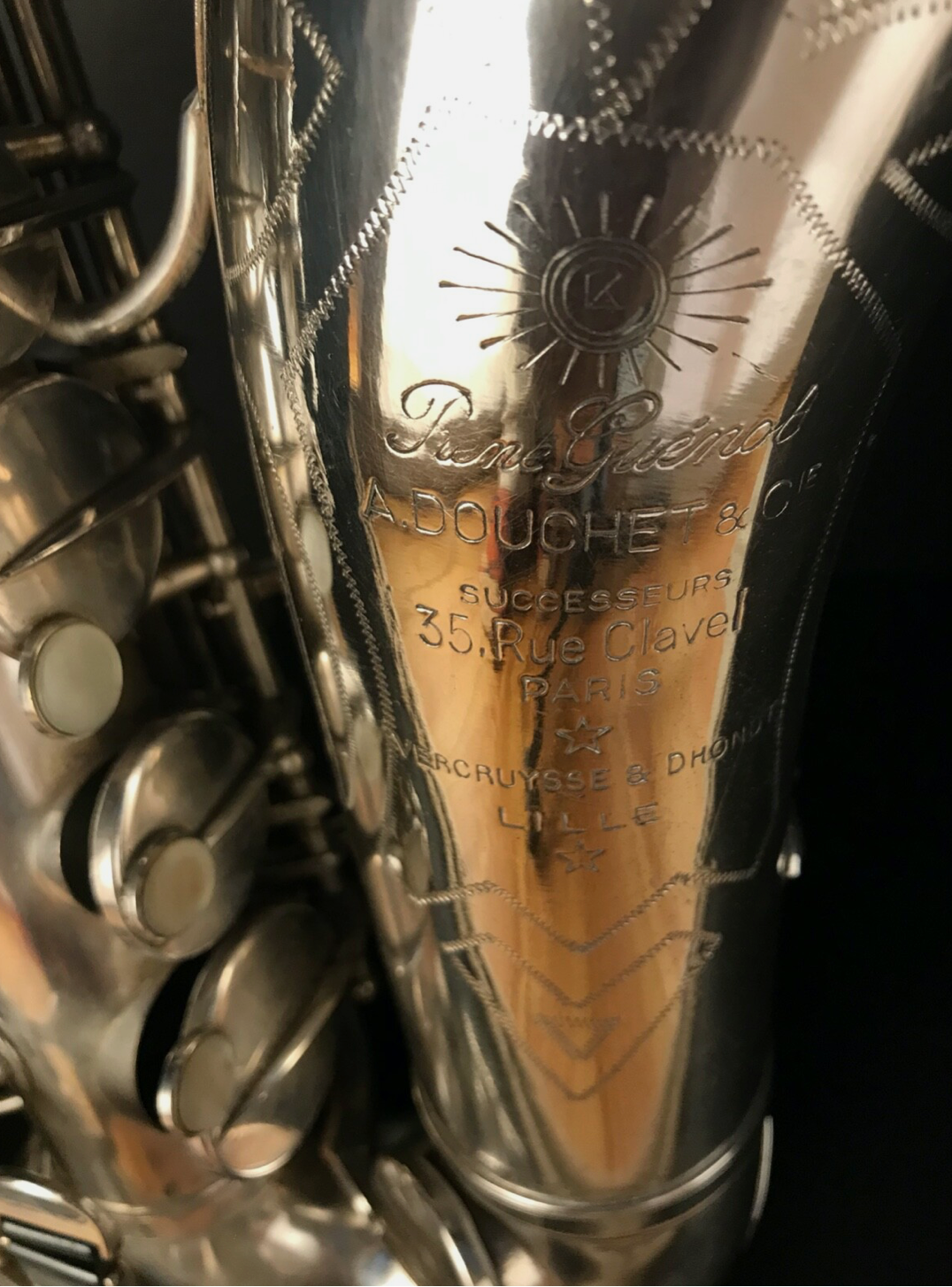 Altsaxophon René Guénot Saxofon Versilbert Saxophon Silber Frankreich Vintage
