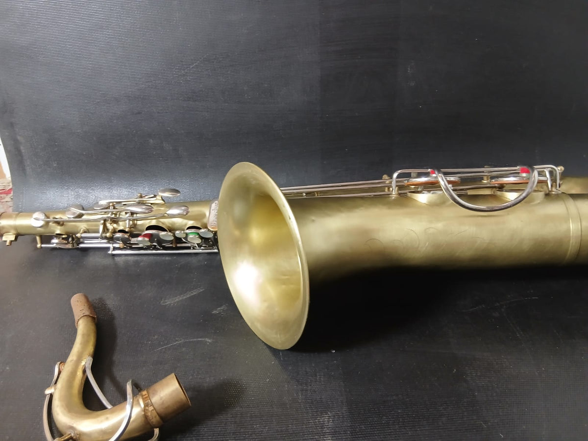 Buescher 400 Tenorsaxophon Saxofon Tenor Vintage gebürstet Gold mit Koffer und Garantie