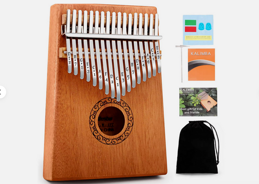 Kalimba Daumenklavier 17 Tasten Instrument C-Dur Kalimba 21 Tasten Mahagoni