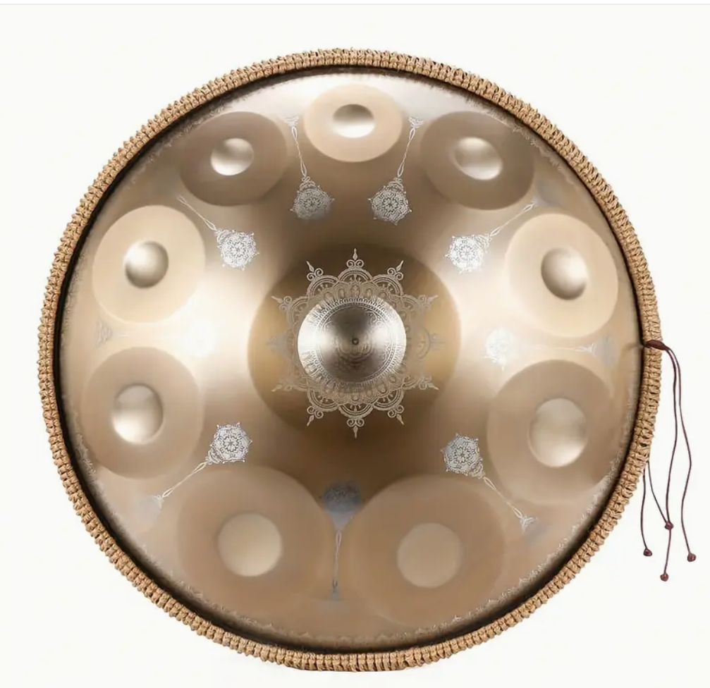 Handpan D-Moll Kupfer Silber 10 Töne Trommel Percussion Klangschale Tasche - Costa Instruments