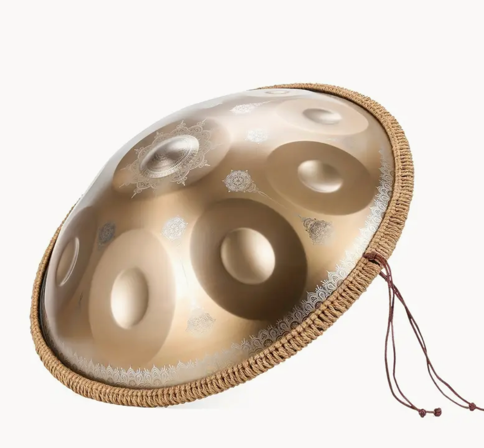 Handpan D-Moll Kupfer Silber 10 Töne Trommel Percussion Klangschale Tasche - Costa Instruments