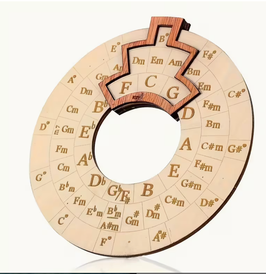 Quintenzirkel Holz Musiklehre Musikschüler Musiktheorie Zubehör Accessoires Improvisieren Lernhilfe Tonleitern