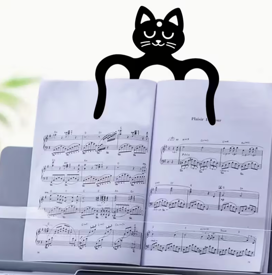 Notenhalter Musik Lesezeichen Notenblätter Metall Clip Katze Accesoire Zubehör Tier Kinder Weihnachtsgeschenk - Costa Instruments