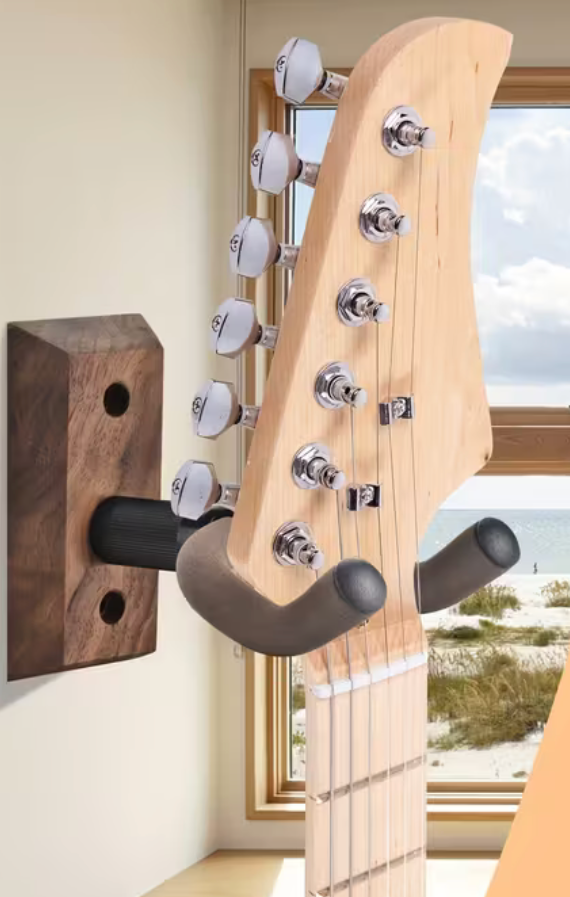 Gitarren 2 Wandhalterung Ständer Wand Holzfarbig - Costa Instruments