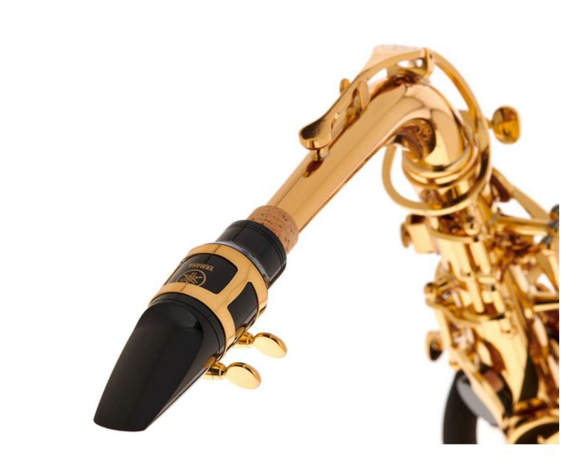 Altsaxophon Yamaha YAS 280 von Costa Instruments, auf einem Bildschirmfoto, zeigt das Musikinstrument in Nahaufnahme.