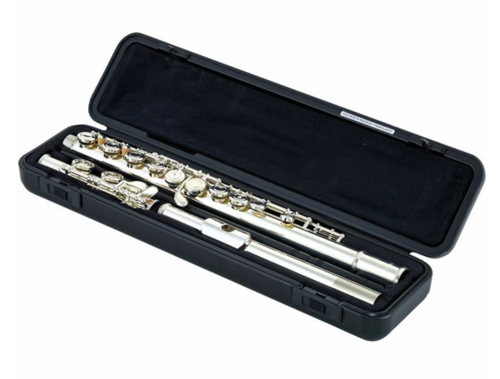 Querflöte Yamaha YFL-212, ein Blechblasinstrument, auf einem Bildschirmfoto, für Miete in Berlin, von Costa Instruments.