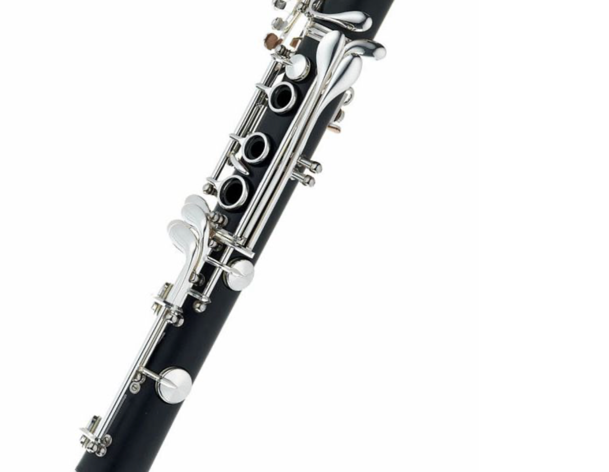 Yamaha Klarinette in Bb YCL 250 Schülermodell, Blechblasinstrument, sichtbar mit Klappen und Holzoberfläche