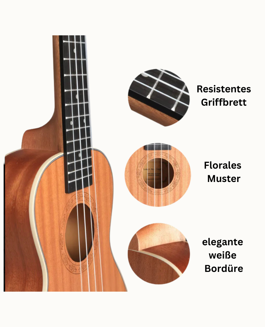 Concert Ukulele von Costa Instruments, 23 Zoll, mit Tasche, kindgerechtes Saiteninstrument, ideal für Anfänger und Kinder.