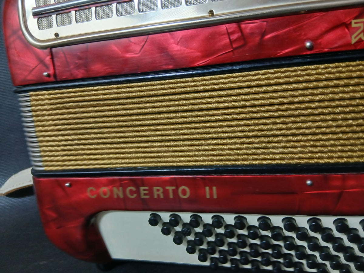 Akkordeon Hohner Concerto II Rot mit Garantie