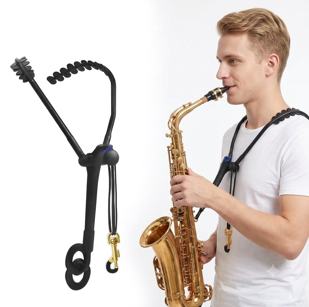 Profi Saxophon Gurt mit Schulterstütze – ergonomisch, rutschfest Tragegurt Stütze