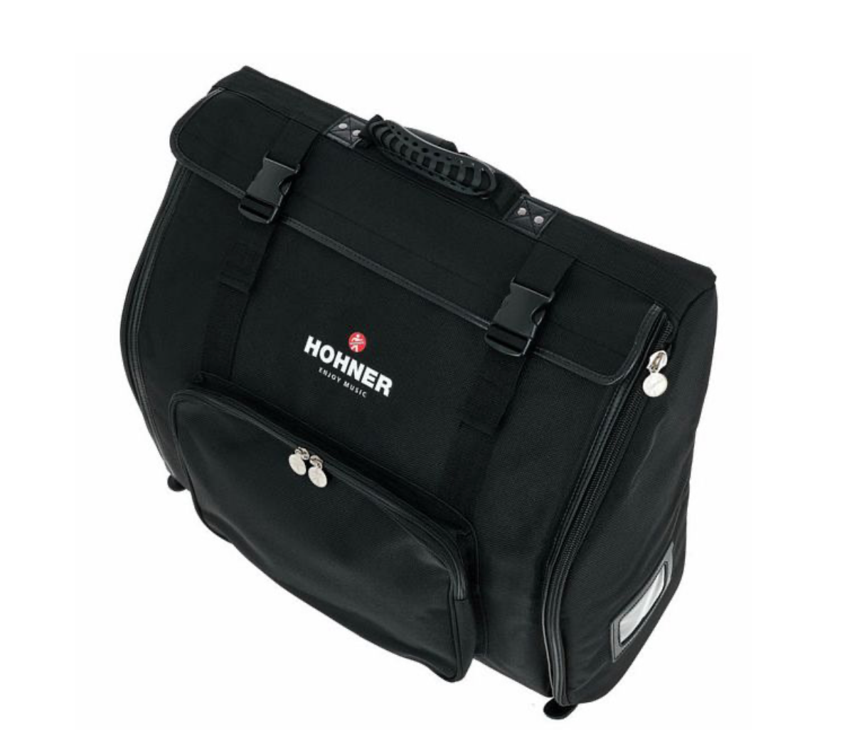 Schwarze Akkordeon Rucksacktasche für 96-120 Bässe von Costa Instruments, geeignet für Hohner Akkordeon Zubehör.