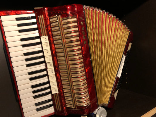 Akkordeon Hohner Verdi II 96 Bass - Rot Gold