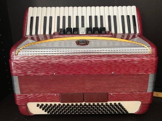 Accordion Settimio Soprani 120 Bass 7 Register Red Compact Women's model