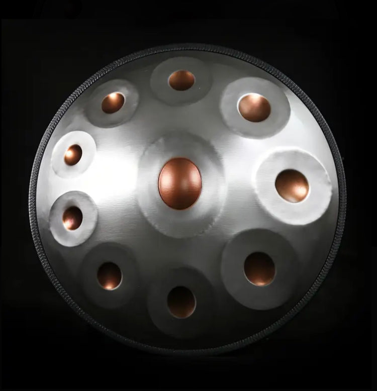 Handpan D-Moll Kupfer Silber 9 Töne Trommel Percussion Klangschale Tasche - Costa Instruments