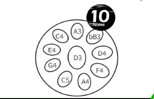 Handpan D-Moll Kupfer Silber 9 Töne Trommel Percussion Klangschale Tasche - Costa Instruments