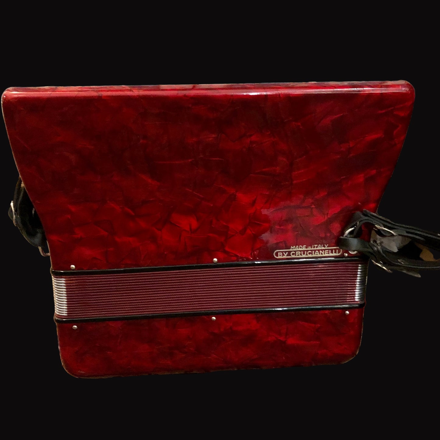 Akkordeon Crucianelli 96 bass Sonett 37 Register 5 Rot made in Italy