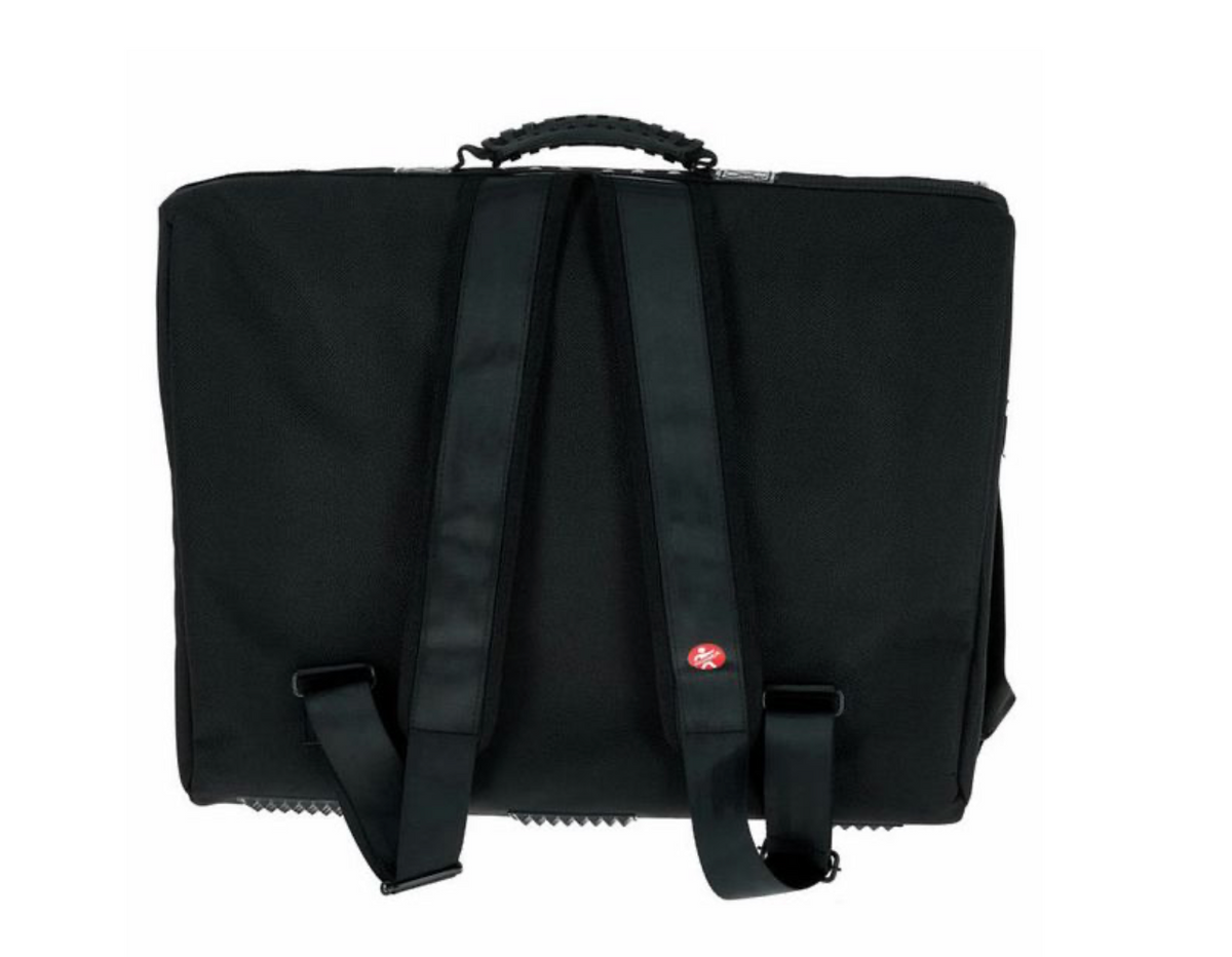 Schwarze Hohner Akkordeon-Gigbag Rucksack für 96-120 Bass, strapazierfähige Tragetasche, ideal für Akkordeon-Accessoires von Costa Instruments