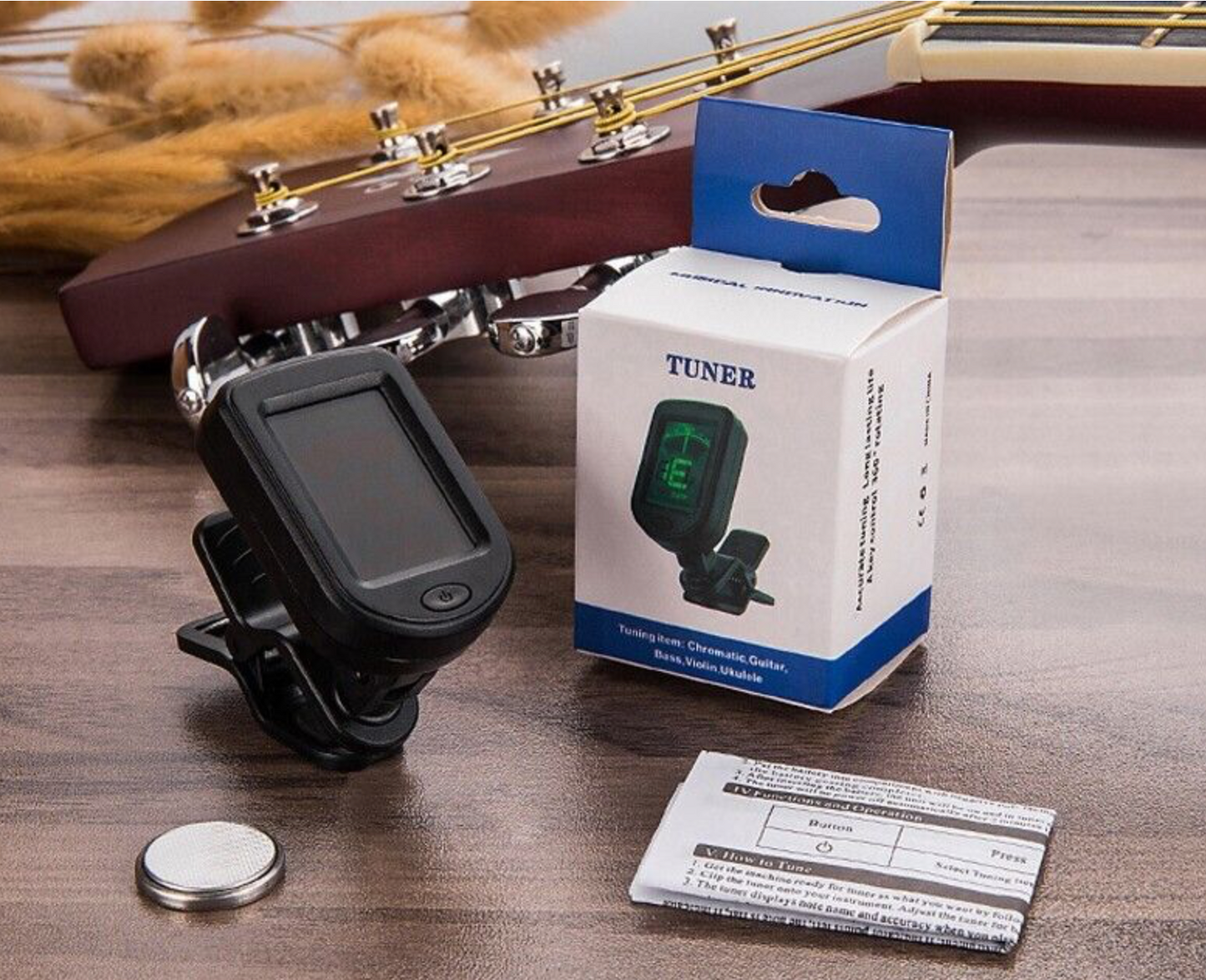 Tuner Clip Tuner Ukulele Guitar Bass Violin Chromatic