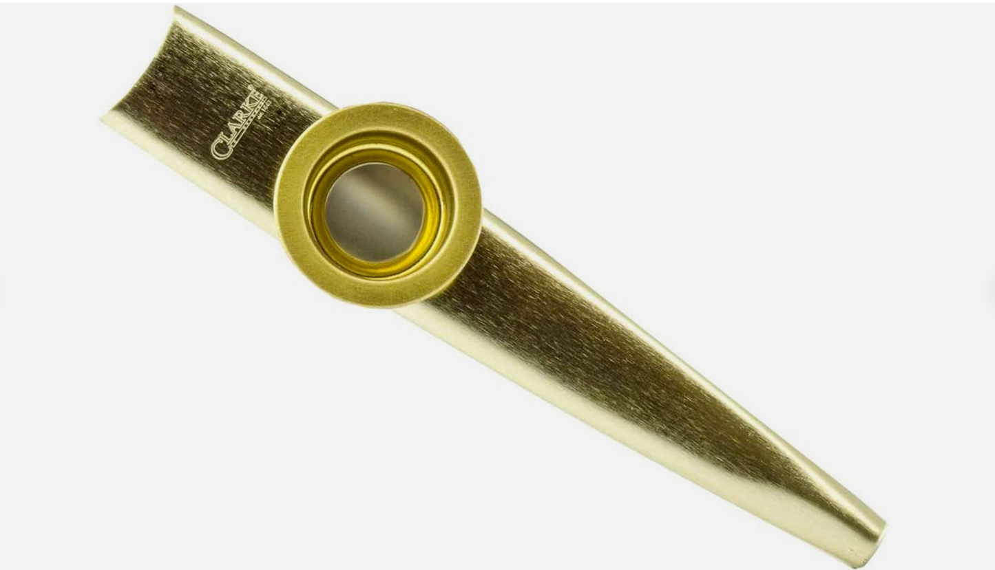 GEWA Kazoo Single Instrument, Original, Metal, Gold-Colored, Individually Packed