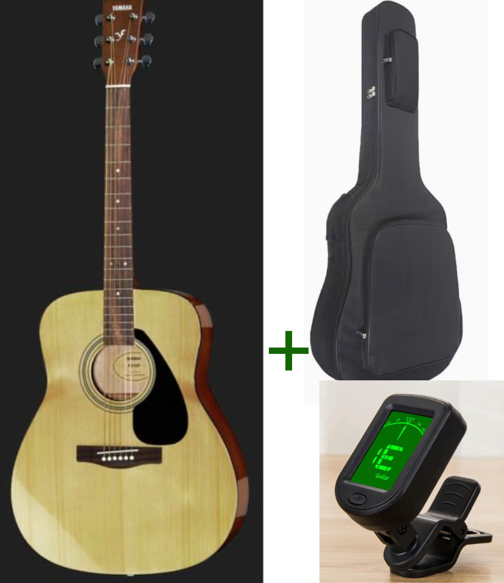 Yamaha Westerngitarre F310P aus Fichte mit Tasche und Stimmgerät, akustische Gitarre, Costa Instruments