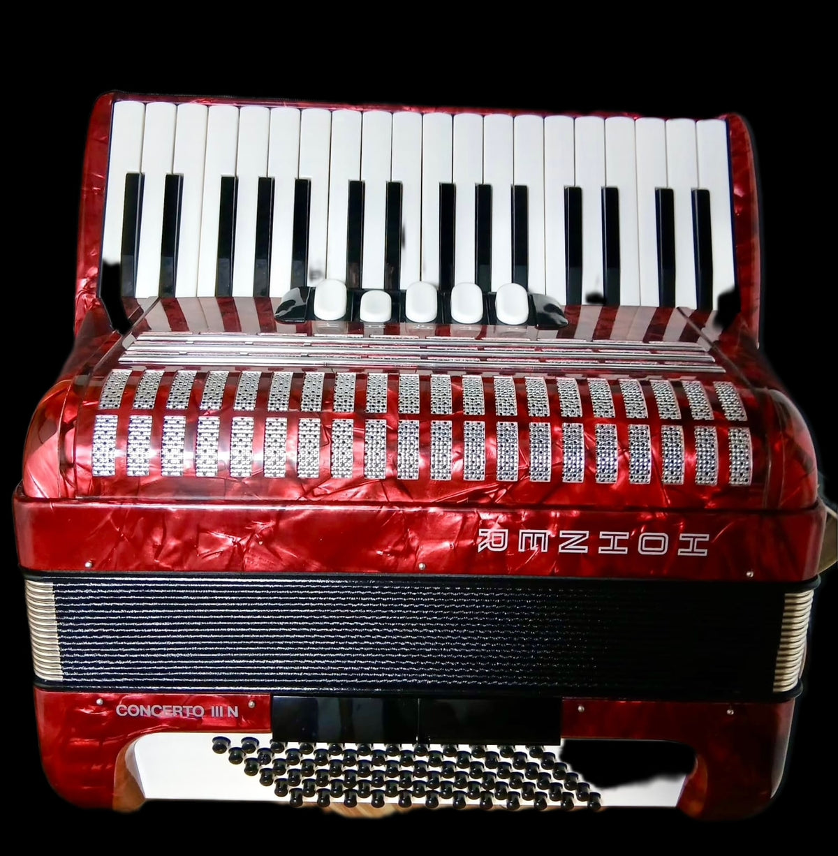 Akkordeon Hohner Concerto III N Rot Koffer mit Garantie